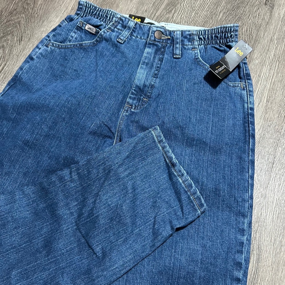 Lee Jeans 4 Petite Pepper Stone Relaxed Fit Tapered Leg Mid Rise Stretch New